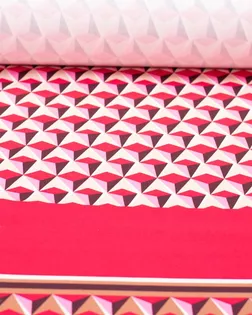 Купить Костюмно-плательный хлопок с рисунком "Калейдоскоп", розово-бежевый цвет, купон 1.2 м арт. ГТ-5847-1-ГТ-38-7547-14-21-1 оптом в Тамбове
