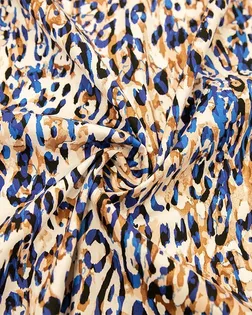 Купить Хлопок рубашечно-плательный с абстрактным рисунком, сине-коричневый цвет арт. ГТ-7902-1-ГТ-38-9717-2-21-1 оптом в Тамбове