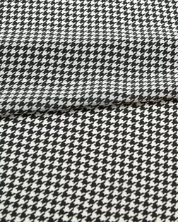 Купить Европейские ткани Блузочно-плательный шелк с рисунком "гусиная лапка", цвет черно-белый арт. ГТ-5672-1-ГТ-39-7409-5-37-1 оптом