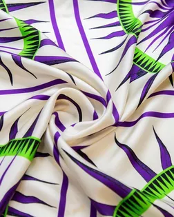 Купить Европейские ткани Блузочно шелк со стилизованным рисунком "Солнце", цвет фиолетово-зеленый, квадрат 46*46 см арт. ГТ-6637-1-ГТ-39-8441-2-21-1 оптом