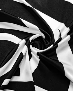Купить Искусственный шелк с абстрактным принтом, цвет черно-белый арт. ГТ-7221-1-ГТ-39-8923-2-37-1 оптом в Казахстане