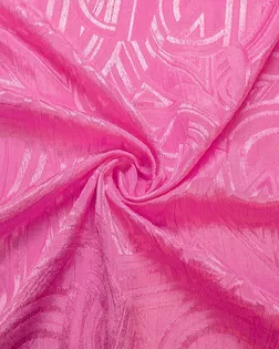 Купить Блузочно-плательный шелк жатый с  орнаментом, цвет розовый арт. ГТ-7712-1-ГТ-39-9337-8-26-1 оптом в Набережных Челнах