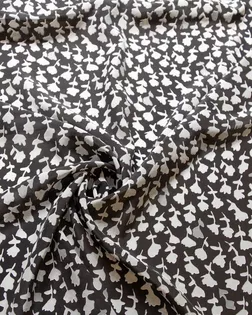Купить Блузочный шелк черного цвета с цветочным принтом арт. ГТ-7745-1-ГТ-39-9581-10-37-1 оптом в Тамбове