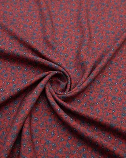 Купить Европейские ткани Штапель с цветочным орнаментом, цвет сине-красный арт. ГТ-8429-1-ГТ-43-10312-8-21-1 оптом