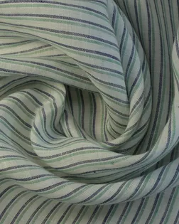 Льняная ткань, сине-зеленые полоски арт. ГТ-1428-1-ГТ0043433