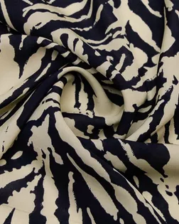Блузочная ткань с анималистичным принтом, цвет чёрно-синий цвет арт. ГТ-8761-1-ГТ-5-10635-13-21-1