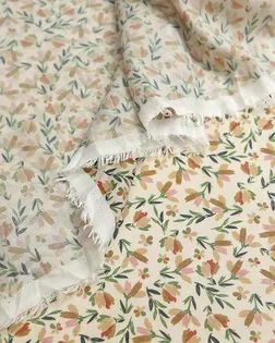 Купить Европейские ткани Ткань блузочная с луговыми цветочками на бежевом фоне арт. ГТ-5747-1-ГТ-5-7496-10-21-3 оптом