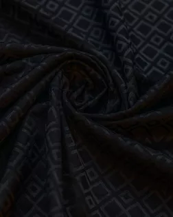 Купить Европейские ткани Жаккардовая ткань с рисунком "Ромбы", цвет черный арт. ГТ-6442-1-ГТ-12-8202-14-38-1 оптом