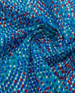 Купить Европейские ткани Рубашечно-плательный хлопок с рисунком "Россыпь шариков" на ярко-синем фоне арт. ГТ-6480-1-ГТ-38-8250-9-21-1 оптом