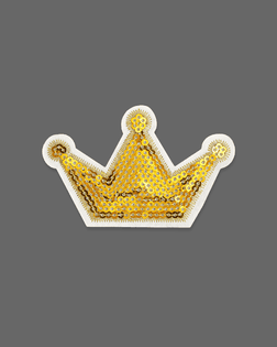 Купить Пришивные аппликации Аппликация "Корона золотая 2" р.5,5х8,5см (в упаковке 1 шт.) арт. АПД-71-1-41441 оптом в Казахстане