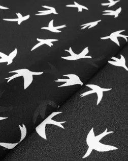Купить Ткань для платьев с узором птицы Креп-шифон принт арт. КШП-155-3-21833.063 оптом в Набережных Челнах