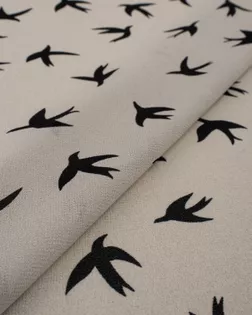 Купить Ткань для платьев с узором птицы Креп-шифон принт арт. КШП-155-2-21833.062 оптом в Набережных Челнах