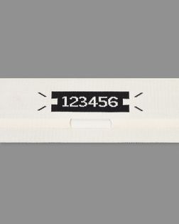 Подвяз-пояс р.8.5х85см трикотажный с тоннелем на 1 шнурок "123456" молочный арт. МНП-65-1-47343