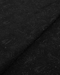 Купить Джерси для одежды черного цвета Трикотаж жаккард с блестками арт. ТДЖ-175-3-21846.007 оптом в Череповце