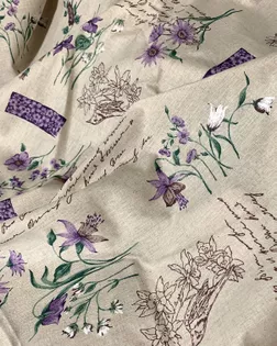 2-21 Ткань п/лён п/вар, натур цвет льна, рис МАРСЕЛЬ, вид.1 пл.140 ш.150 арт. ПЛС-216-1-1543.088
