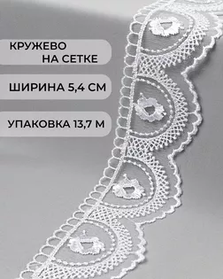 Кружево на сетке ш.5,4см (13,7м) арт. СЕТ-114-1-43928