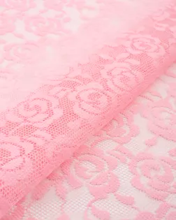 Купить Ткань кружево розового цвета из Китая Гипюр-стрейч арт. КПГС-73-5-22168.005 оптом в Череповце