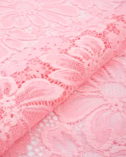 Купить Ткань кружево розового цвета из Китая Гипюр стрейч арт. КПГС-76-2-21304.022 оптом в Череповце