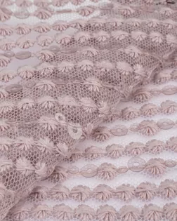 Купить Ткань сетка розового цвета из Китая Вышивка на сетке с пайеткой арт. ПАЙ-67-3-21742.003 оптом в Череповце