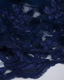 Купить Ткань сетка цвета темно-синий из Китая ВЫшивка на сетке арт. КПГН-78-5-21270.005 оптом в Набережных Челнах