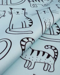 Купить Блузочные ткани с узором кошки из Китая Плательная "Барби" принт арт. ПЛ-210-5-21926.116 оптом в Набережных Челнах