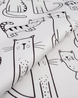 Купить Блузочные ткани с узором кошки из Китая Плательная "Барби" принт арт. ПЛ-210-9-21926.120 оптом в Набережных Челнах