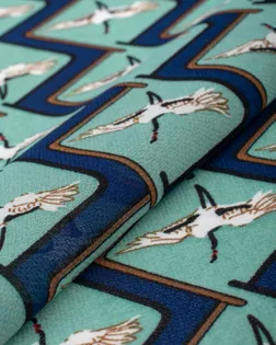 Купить Ткань для платьев с узором птицы Шифон принт арт. БЛП-82-2-21630.030 оптом в Набережных Челнах