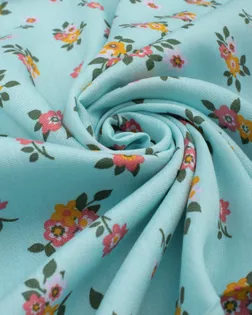 Купить Ткань для мусульманской одежды оттенок пыльно-голубой Штапель принт арт. ПШТ-895-2-20681.036 оптом в Набережных Челнах