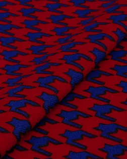 Купить Ткань костюмные оттенок красно-синий "Ницца" принт арт. КПИ-103-3-21929.003 оптом в Алматы