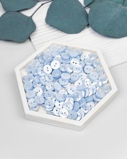 Пуговицы 16L д.1см (144шт) голубой col.34 арт. ПУБР-128-19-6797.023