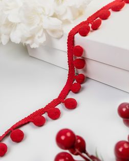 Бахрома с помпонами ш.2,5см д.1см (уп.13,7м) арт. БОП-18-1-48285.001