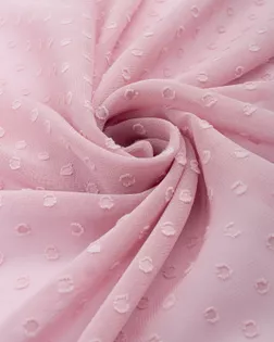 Купить Ткани блузочные розового цвета из Китая Шифон плательный жаккард горох 0.4см арт. БЛП-5-1-21431.001 оптом в Череповце