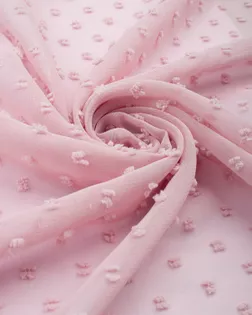 Купить Ткани блузочные розового цвета из Китая Шифон плательный жаккард мушка арт. БЛП-6-9-20818.014 оптом в Череповце