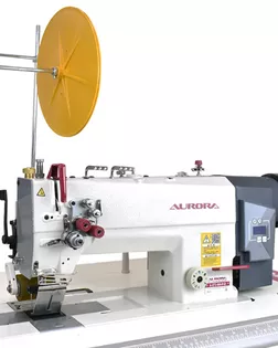 Двухигольная швейная машина для притачивания ленты СВО с двухсторонним кантом AURORA A-872-BHK-P-D (прямой привод) арт. КНИТ-2970-1-КНИТ00654021