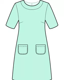 Выкройка: платье с карманами арт. ВКК-3583-1-ЛК0002050