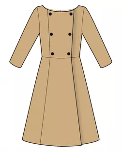 Выкройка: платье-пальто арт. ВКК-3687-1-ЛК0002053