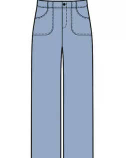 Выкройка: брюки джинсовые арт. ВКК-3561-1-ЛК0002080