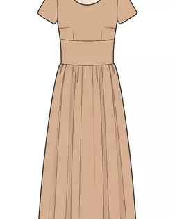 Выкройка: платье с широкой вставкой арт. ВКК-3347-1-ЛК0002106