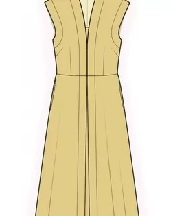 Выкройка: платье со вставкой арт. ВКК-3673-1-ЛК0002126