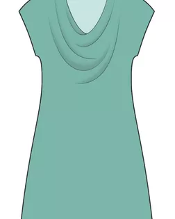 Выкройка: платье с горловиной "качель" арт. ВКК-3627-1-ЛК0002138