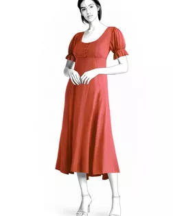 Выкройка: платье с рукавом арт. ВКК-3649-1-ЛК0002164