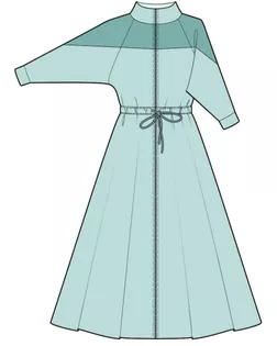 Выкройка: платье с имитацией рукава реглан арт. ВКК-3366-1-ЛК0002169