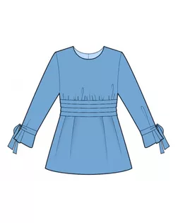 Выкройка: блузка с поясом под грудью арт. ВКК-3840-1-ЛК0002188