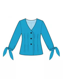 Выкройка: блузка с рукавом на завязке арт. ВКК-3664-1-ЛК0002193
