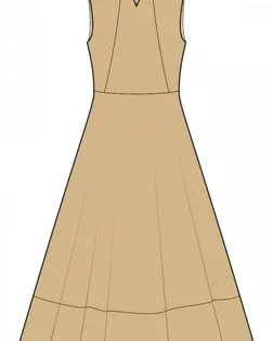 Выкройка: платье с декоративным рельефом арт. ВКК-3570-1-ЛК0002195