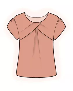 Выкройка: блузка с отлетной кокеткой арт. ВКК-3506-1-ЛК0002196