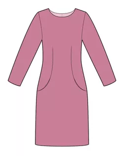 Выкройка: платье с карманом в рельефе арт. ВКК-3834-1-ЛК0002209