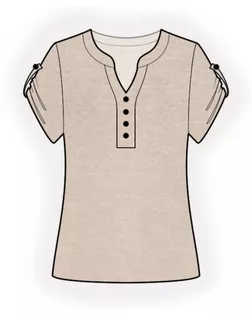 Выкройка: блузка с ложной застежкой арт. ВКК-3531-1-ЛК0002239