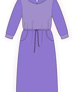 Выкройка: платье с завязкой на талии арт. ВКК-3491-1-ЛК0002240