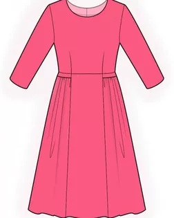 Выкройка: платье с декоративной юбкой арт. ВКК-3383-1-ЛК0002257